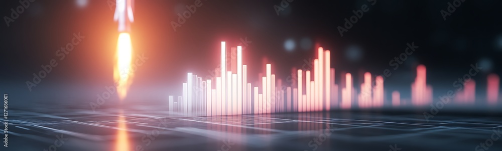 Poster a photo illustrating a global economic boom, featuring dynamic growth and prosperity in a visually c