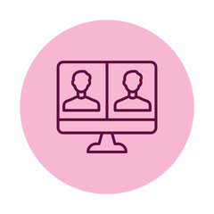 Video Conference pentaglow, vector, pixel perfect, illustrator file 
