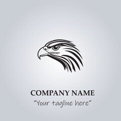 Head of Eagle logo company design vector illustration
