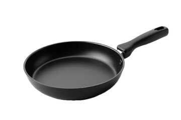 New frying pan isolated empty frying pan with nonstick surface isolated