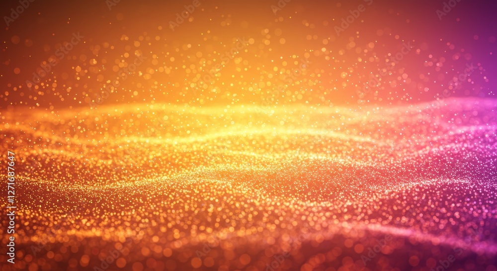 Poster vibrant glowing abstract wave - symbolizing energy, warmth, movement, joy, and infinity. a dynamic a