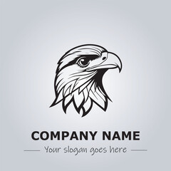 Head of Eagle logo company design vector illustration
