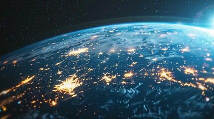 interactive software depicting a digital twin of Earth, being used to predict and adapt to climate related events