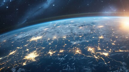 interactive software depicting a digital twin of Earth, being used to predict and adapt to climate related events