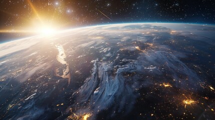 interactive software depicting a digital twin of Earth, being used to predict and adapt to climate related events