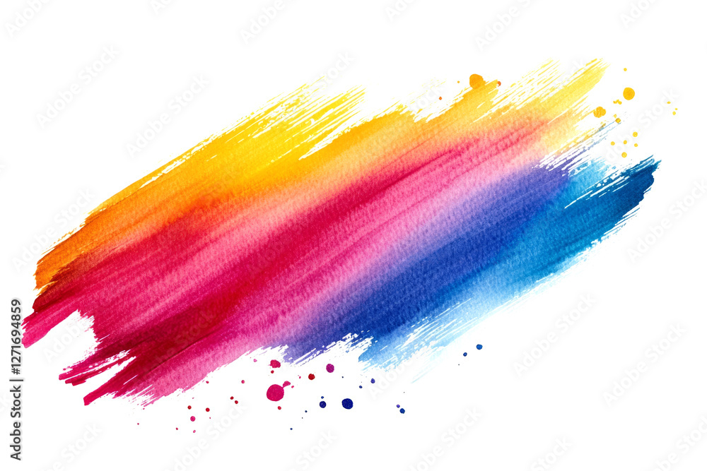 Poster gradient brush stroke with vibrant colors, perfect for design projects needing a touch of artistic f