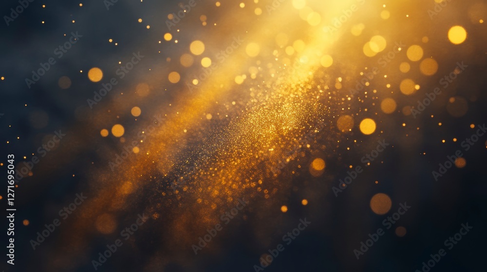 Poster abstract golden bokeh background