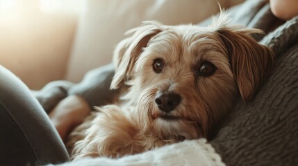 Warm and Cozy Moment with a Dog