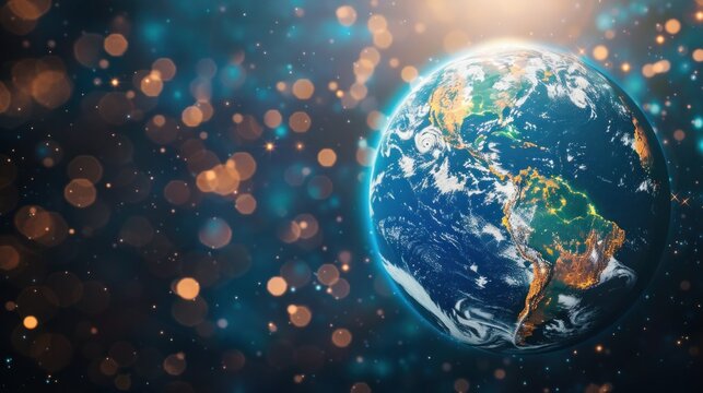 interactive software depicting a digital twin of Earth, being used to predict and adapt to climate related events