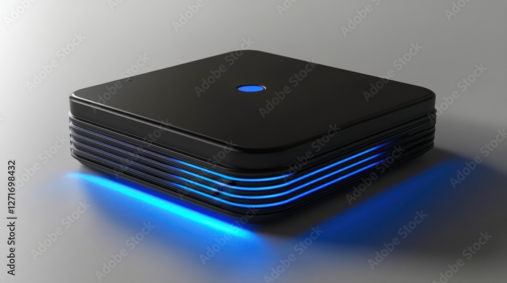 Poster a digital fingerprint scanner with biometric security technology, scanning a users fingerprint with 