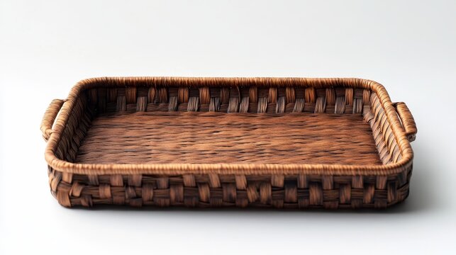Woven tray made from paper wicker. It's eco-friendly and handmade.