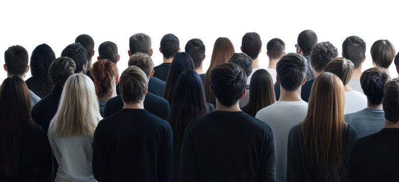 PNG Crowd people person back view.