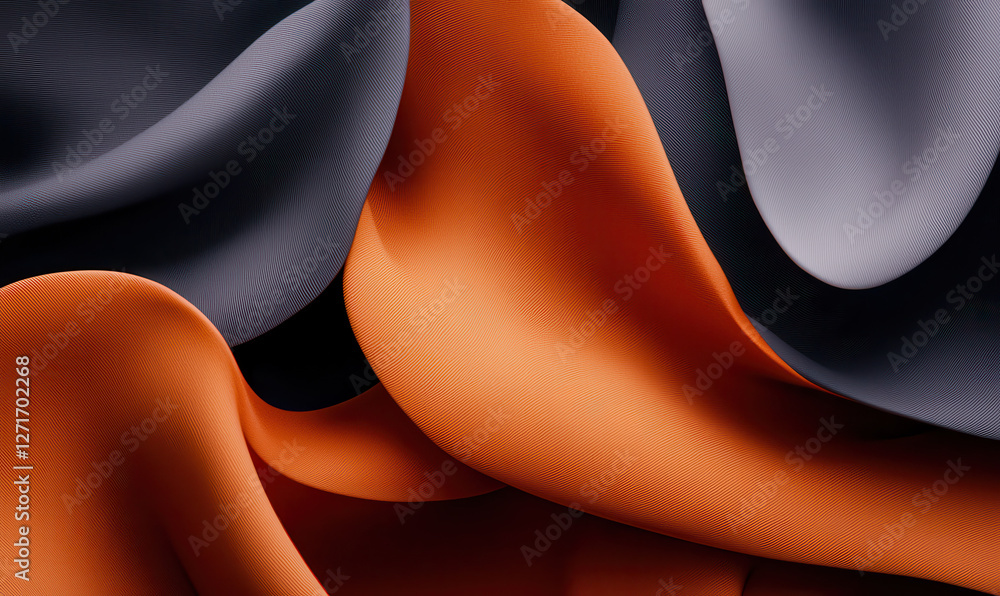 Poster exploring the elegance of fabric: a dynamic abstract composition of textures and colors for a contem