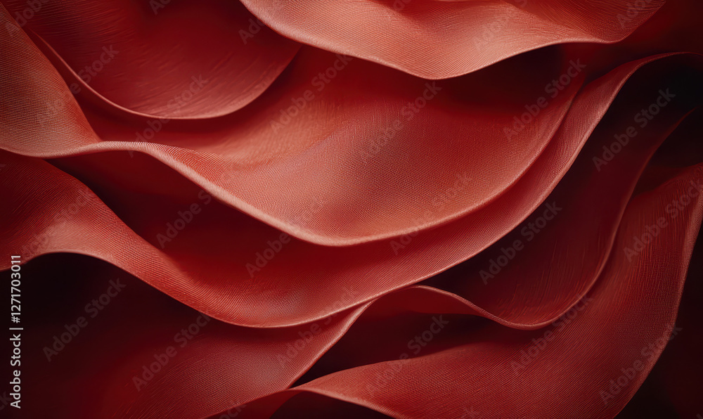 Poster exploring the elegance of textile forms: a stunning visual journey through the depths and curves of 