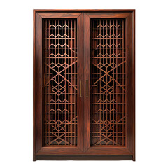Obraz premium Intricate Art Deco Wardrobe Crafted from Rich Rosewood with Unique Design Elements and Elegant Details