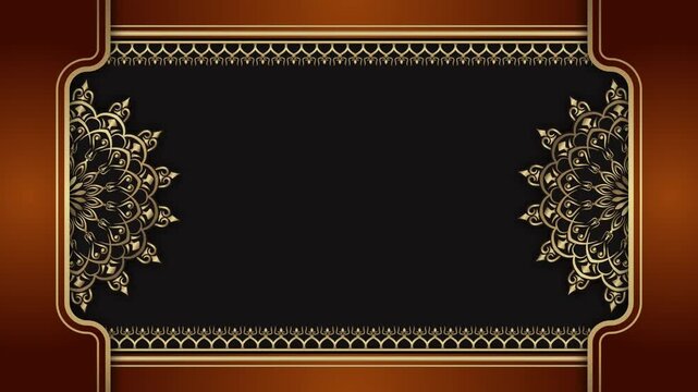 Motion image, luxurious background of gold mandala ornament