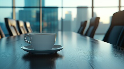 Aromatic coffee enhances collaborative synergy in modern conference room setting
