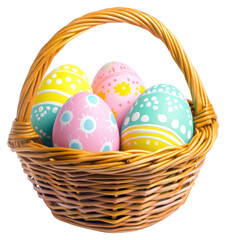 PNG Easter eggs basket easter traditional.