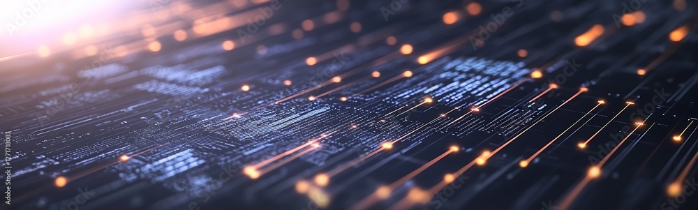 Poster A futuristic holographic interface showcasing advanced data analytics, ideal for tech and innovation themes in visual media.