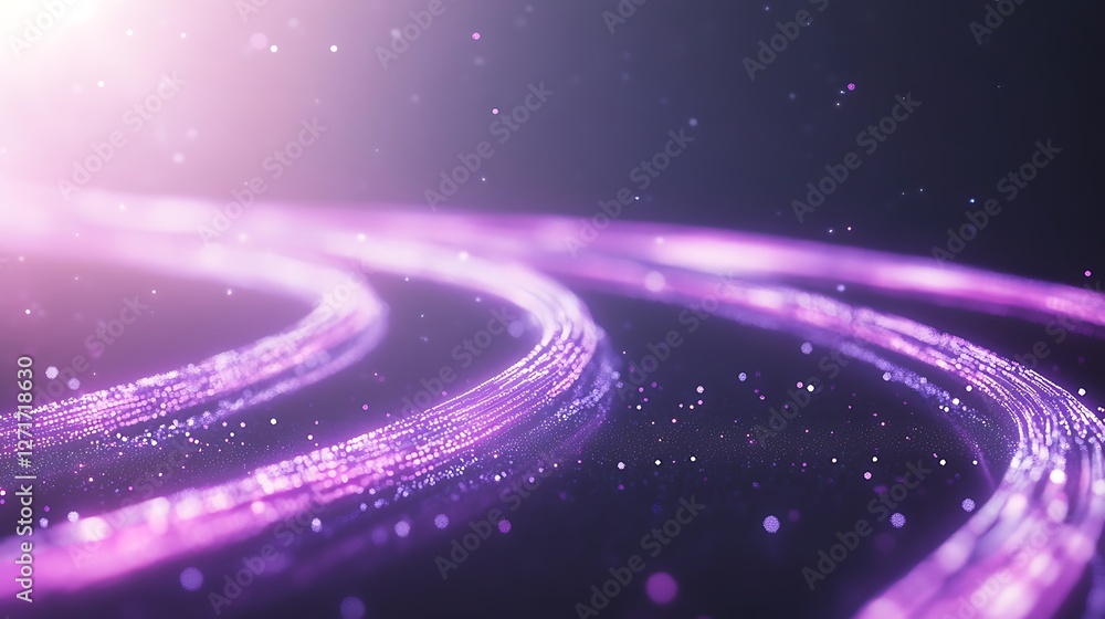 Aufkleber High-tech visualization of a dynamic data stream, suitable for technology and data-centric projects.