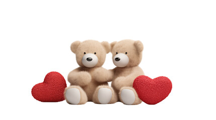 Adorable Teddy Bears with Hearts Perfect for Valentines Day