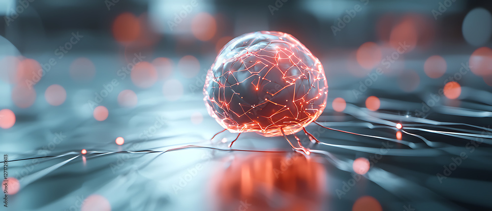 Aufkleber innovative digital network structure futuristic technology lab 3d rendered content cyber environment