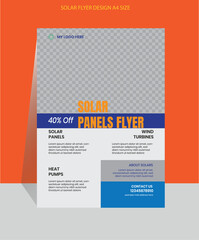 Modern solar flyer design template