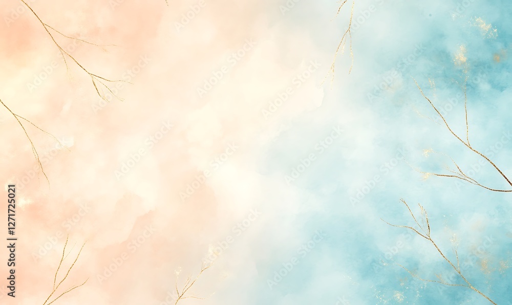 Aufkleber ethereal watercolor background featuring shimmering effects, perfect for creative projects and digit