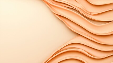 Fototapeta premium Abstract Beige and Brown Liquid Swirls on Pale Background