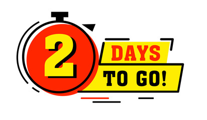 Conto alla rovescia sinistra giorni banner. contare la vendita a tempo. Nove, otto, sette, sei, cinque, quattro, tre, due, uno, zero giorni rimasti. Illustrazione