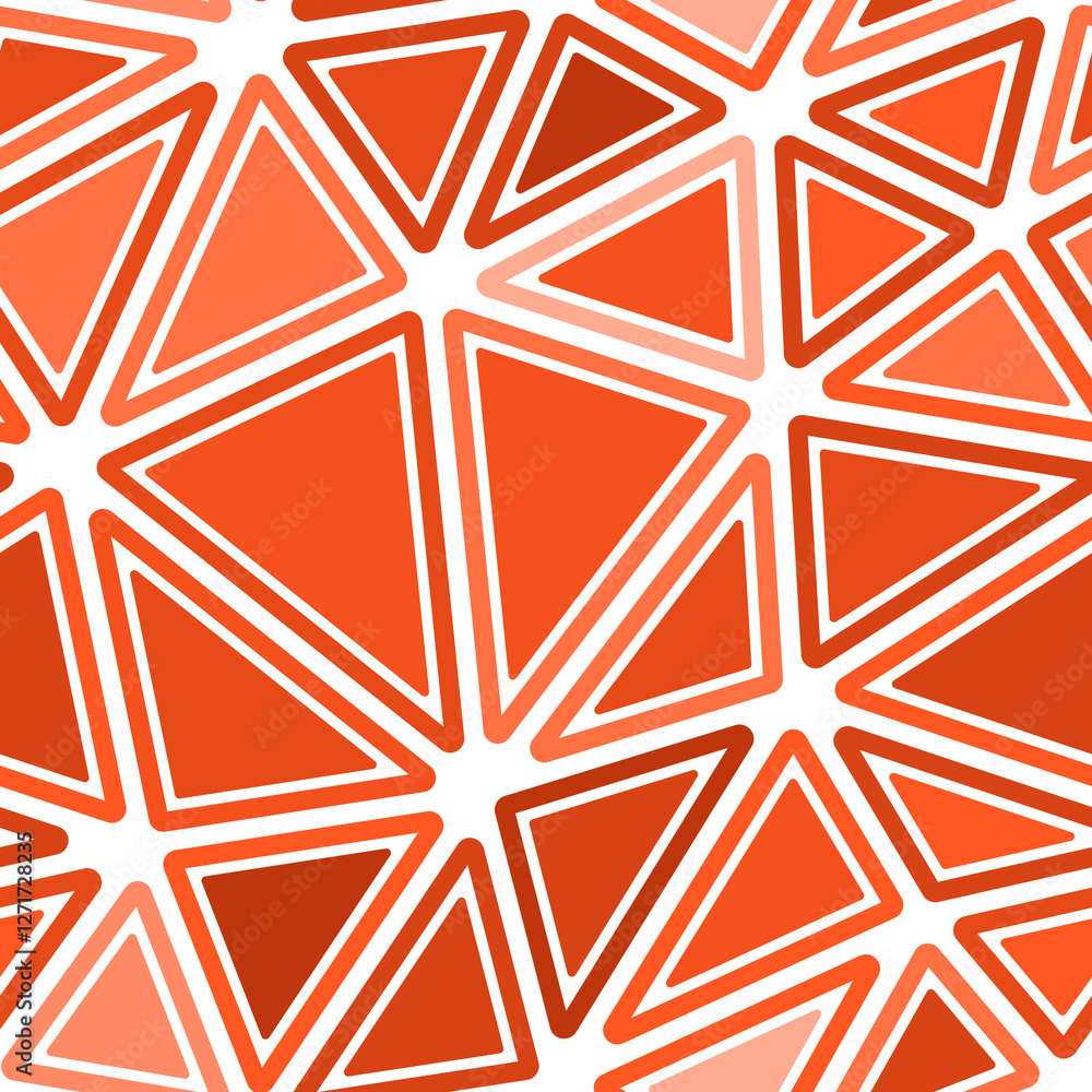 Poster abstract pattern of triangles. rounded solid shapes in frames. big triangles size. mono tone colored