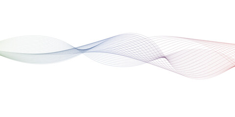 Colorful gradient abstract wave lines poster, vector illustration isolated on white.