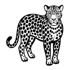 leopard on a white background vector illustration