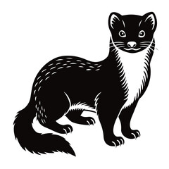 Obraz premium marten vector illustration