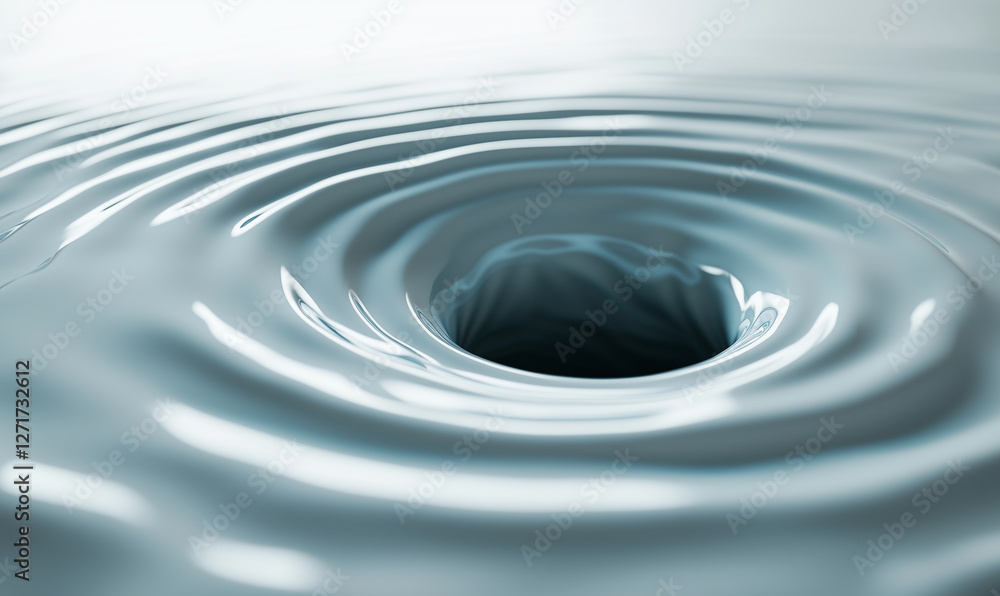 Poster a swirling vortex of water creating ripples in a calm surface.