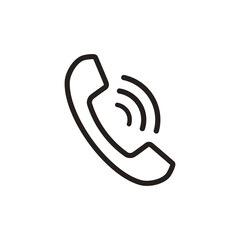 Phone icon, Telephone call symbol, Contact sign, Cell phone isolated on transparent background, icon for app or web site, Phone PNG