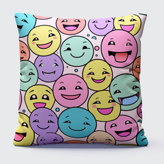 Obraz premium seamless pattern with funny smiley