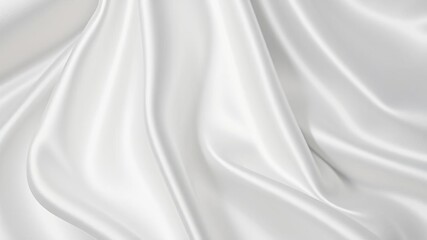 Obraz premium Soft and luxurious white gray satin texture with silver undertones, showcasing a natural blur pattern on a silk fabric background, silk, satin, background