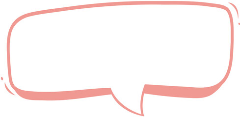 Soft red speech bubble with white background