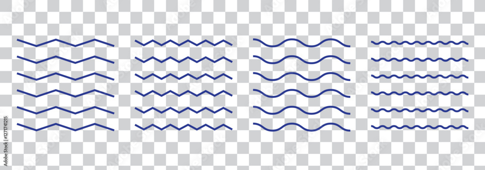 Poster wave line and wavy zigzag lines. black curved lines pattern in abstract style. horizontal geometric 