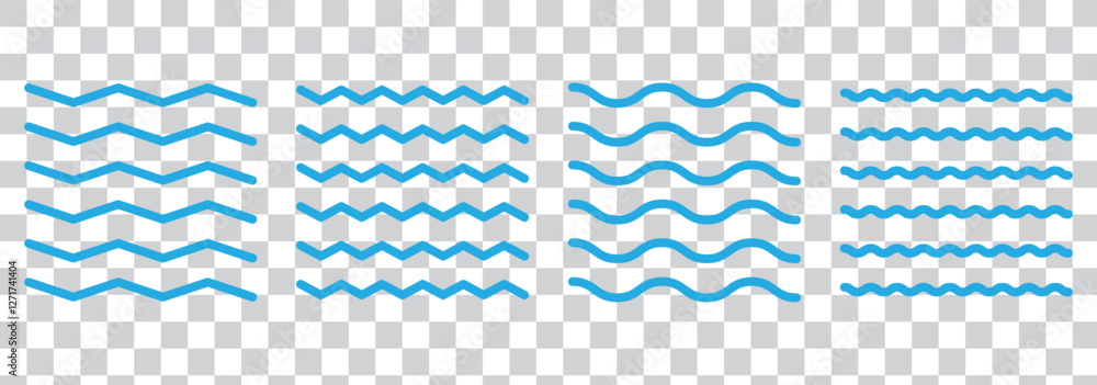 Poster wave line and wavy zigzag lines. black curved lines pattern in abstract style. horizontal geometric 