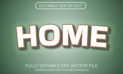 Home editable text effect
