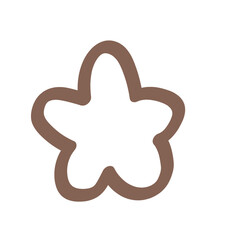 Minimalist Hand-Drawn Flower Outline