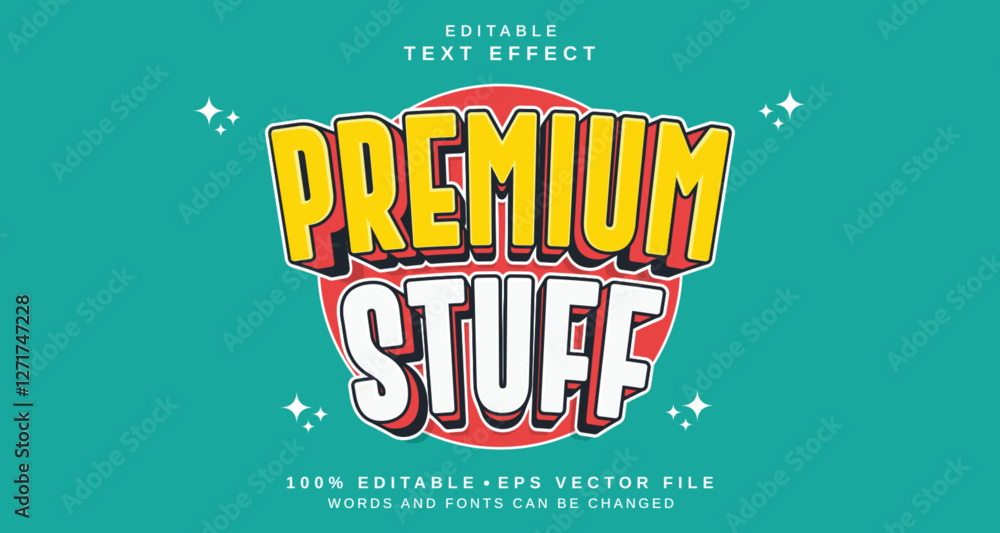 Poster editable text style effect - premium stuff text style theme.