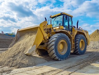 Bulldozer on Dirt Pile