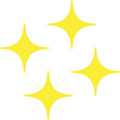 Bright Yellow Sparkles on White Background for Celebrations and Decorative Designs