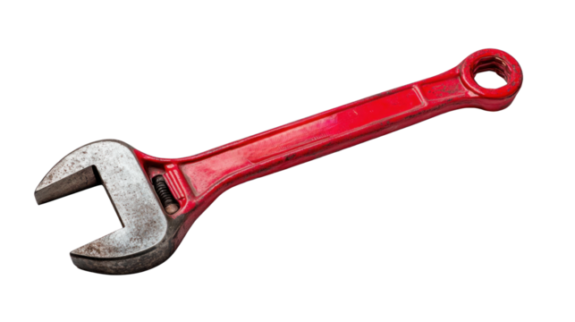 A rusty red pliers with a black handle