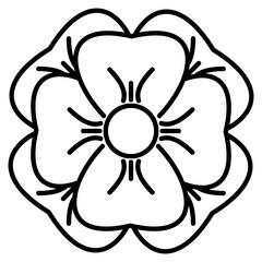 Wild Poppy Icon For Design Elements