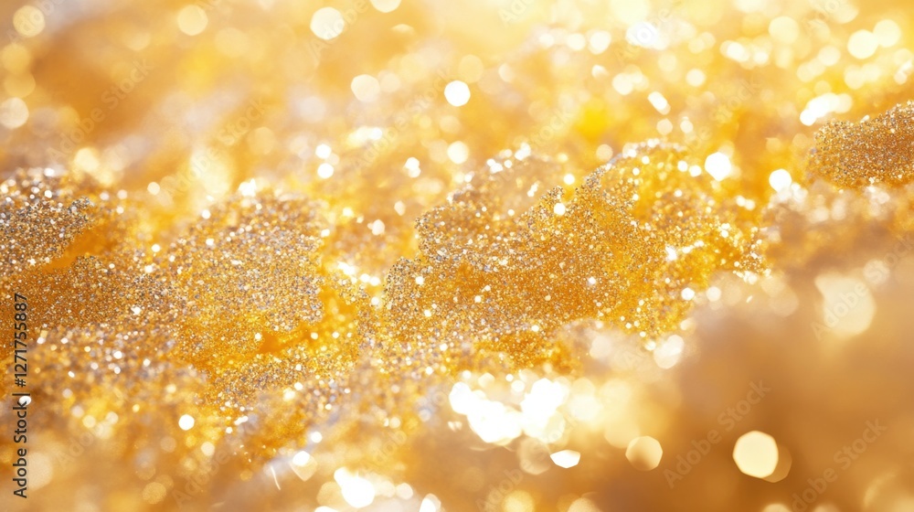 Canvas Prints shimmering golden particles with soft focus in warm light