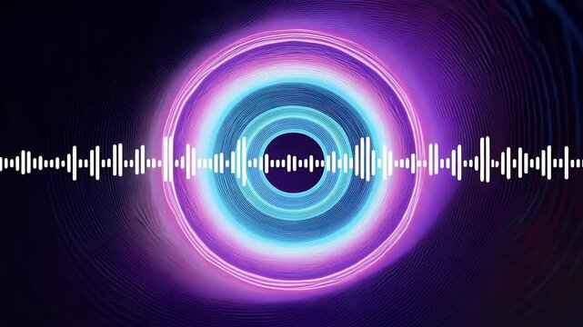A looping animation background featuring abstract colorful textures spectrum motion circle swirl designed music equalizer animation logo wallpaper background